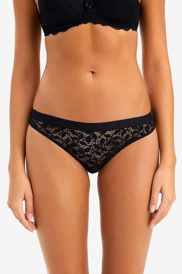 Ayyıldız 2033 Siyah Brazilian Külot - 1