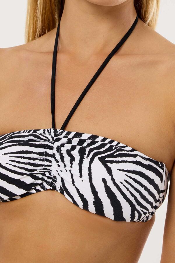 Ayyıldız 20522 Zebra Desenli Straplez Bikini Takımı - 3