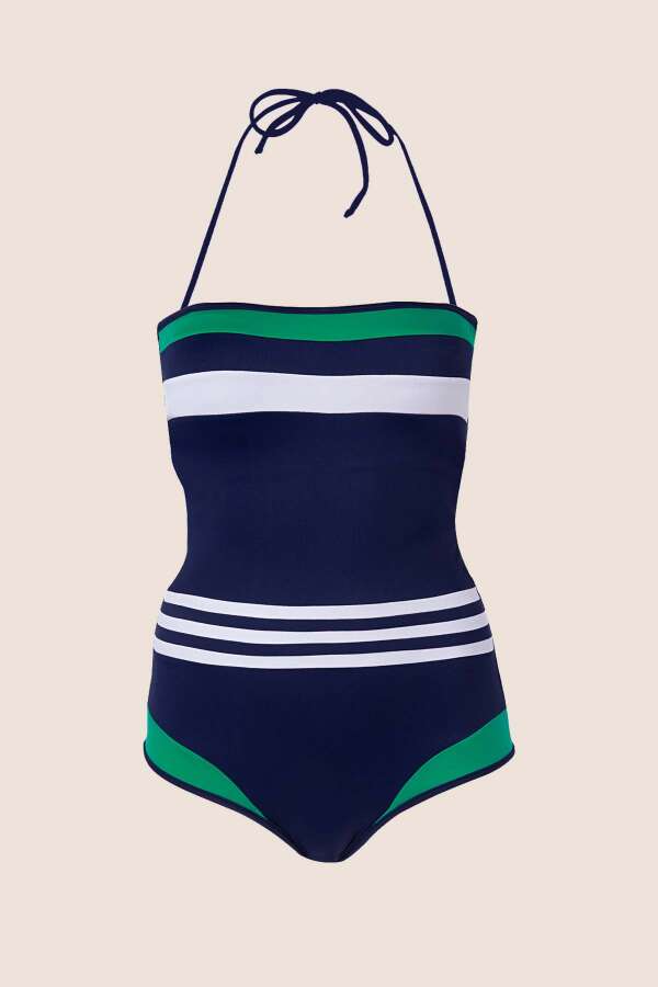 Ayyıldız 3028 Lacivert Straplez Mayo - 4