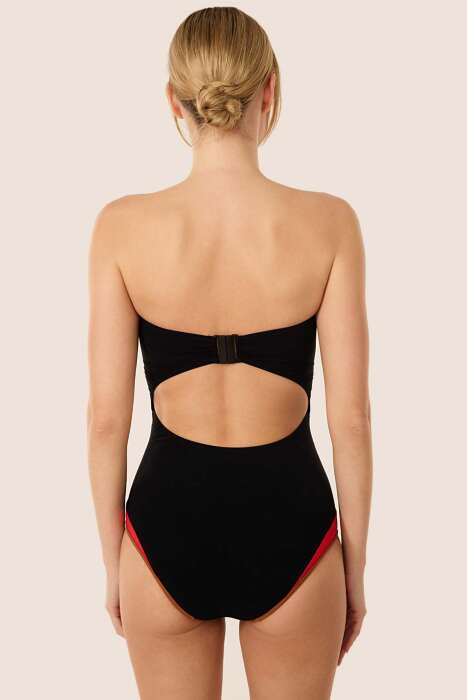 Ayyıldız 3028 Siyah Straplez Mayo - AYYILDIZ (1)