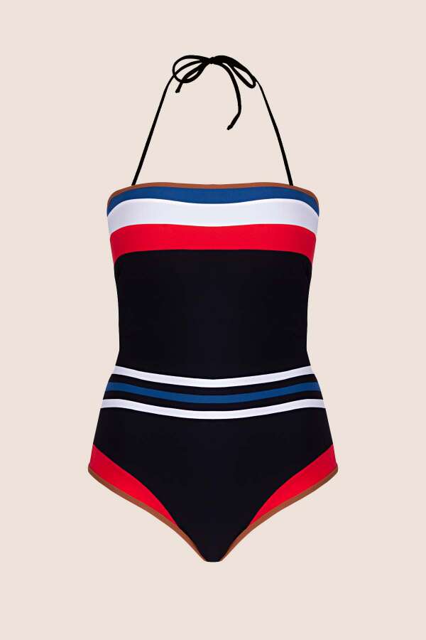 Ayyıldız 3028 Siyah Straplez Mayo - 4