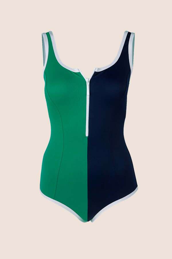 Ayyıldız 3030 Yeşil Fermuarlı Mayo - 4