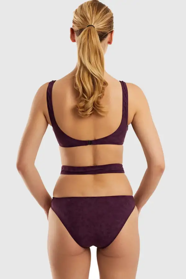 Ayyıldız 3035 Mor Fermuarlı Mayokini - 2