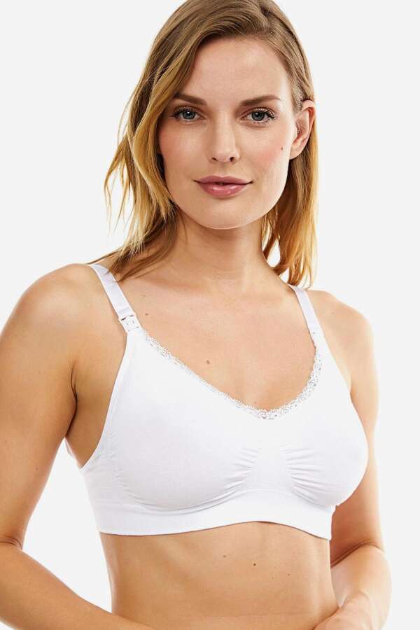 Ayyıldız 3104 Beyaz Emzirme Sütyeni - 2