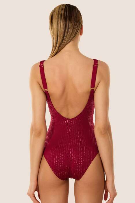 Ayyıldız 3108 Bordo Simli Mayo - 2