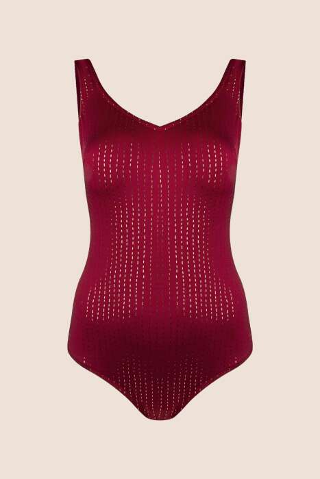 Ayyıldız 3108 Bordo Simli Mayo - 4