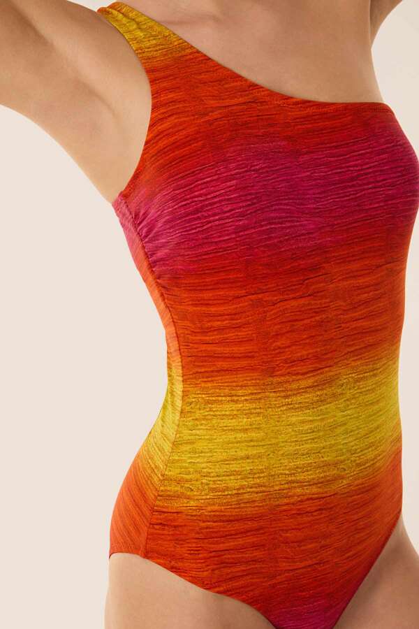 Ayyıldız 3122 Turuncu Tek Omuz Mayo - 3