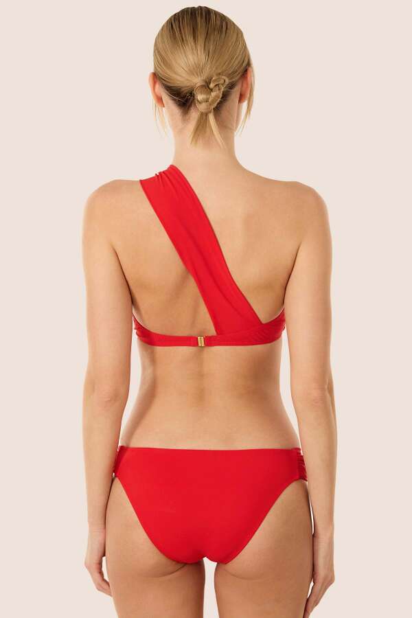 Ayyıldız 3400 Kırmızı Tek Omuz Bikini Takımı - 2