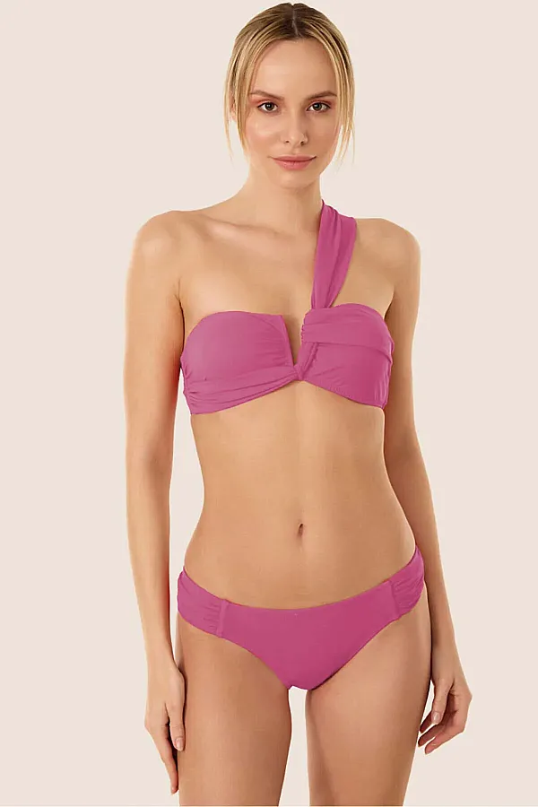Ayyıldız 3400 Pembe Tek Omuz Bikini Takımı - 1