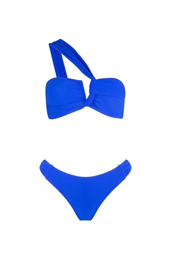 Ayyıldız 3400 Saks Tek Omuz Bikini Takımı - 5