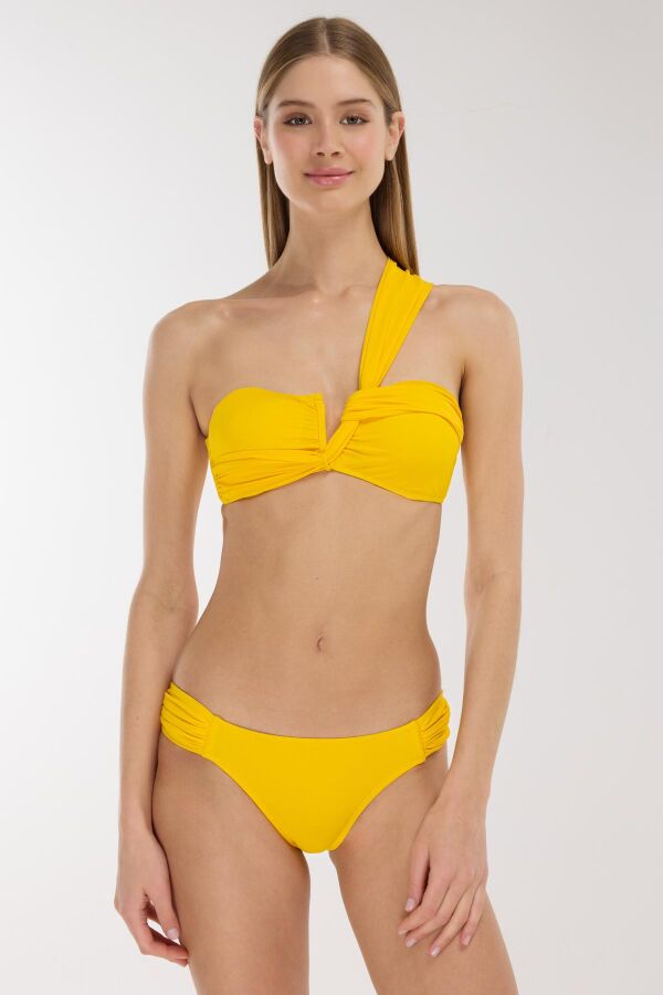 Ayyıldız 3400 Sarı Tek Omuz Bikini Takımı - 1