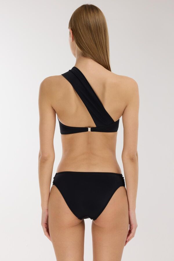 Ayyıldız 3400 Siyah Tek Omuz Bikini Takımı - 4