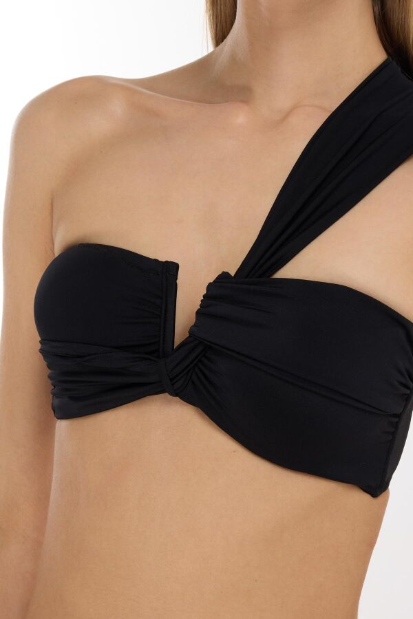 Ayyıldız 3400 Siyah Tek Omuz Bikini Takımı - 2