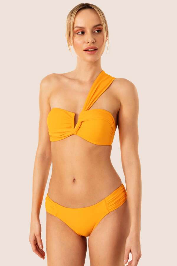 Ayyıldız 3400 Hardal Tek Omuz Bikini Takımı - 1