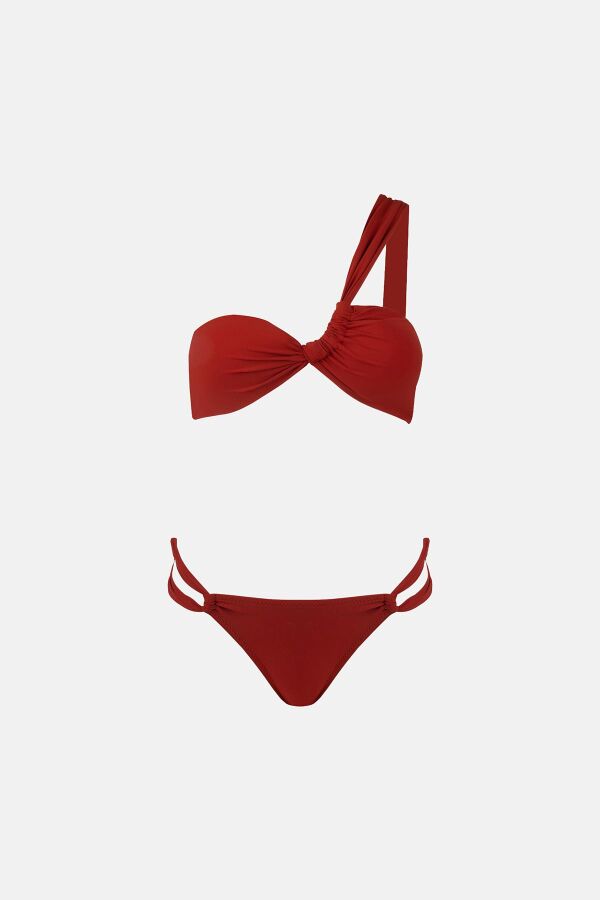 Ayyıldız 3403 Kiremit Tek Omuz Bikini Takımı - 4