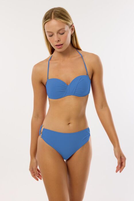 Ayyıldız 3404 Mavi Straplez Bikini Takımı - 1