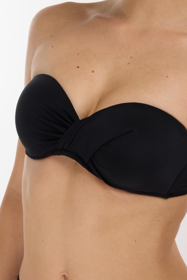 Ayyıldız 3404 Siyah Straplez Bikini Takımı - 2