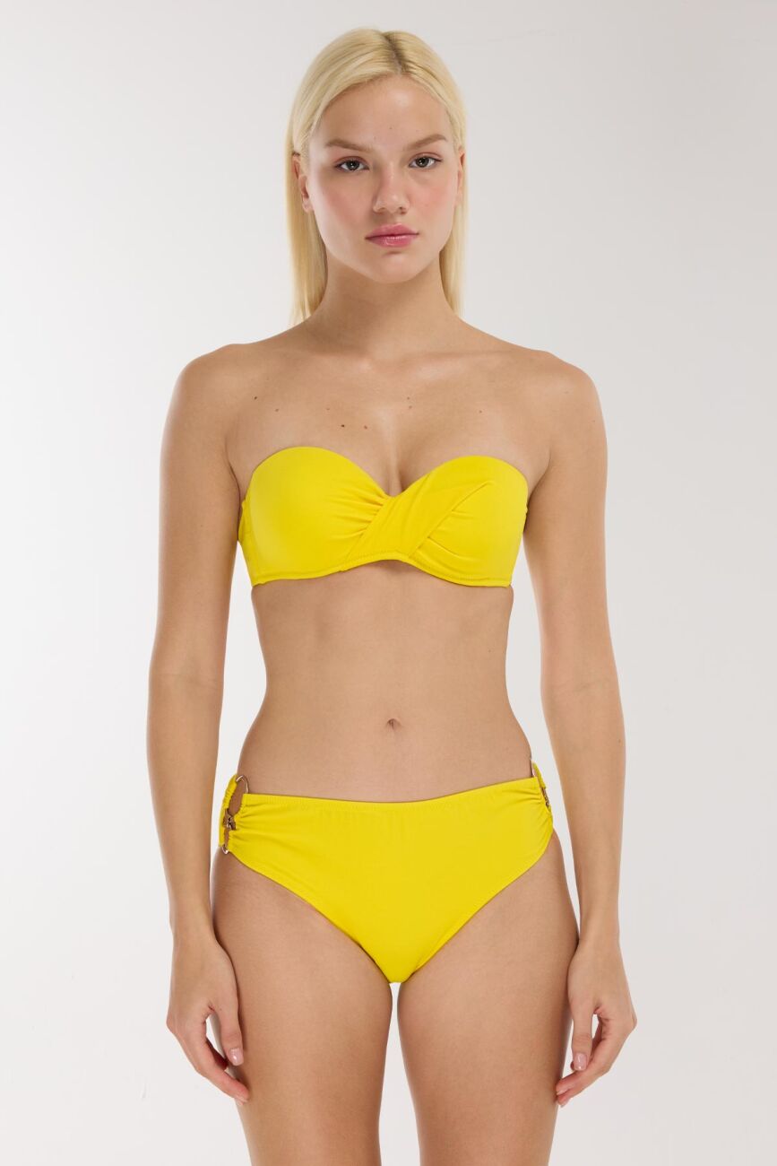 Ayyıldız 3404 Sarı Straplez Bikini Takımı