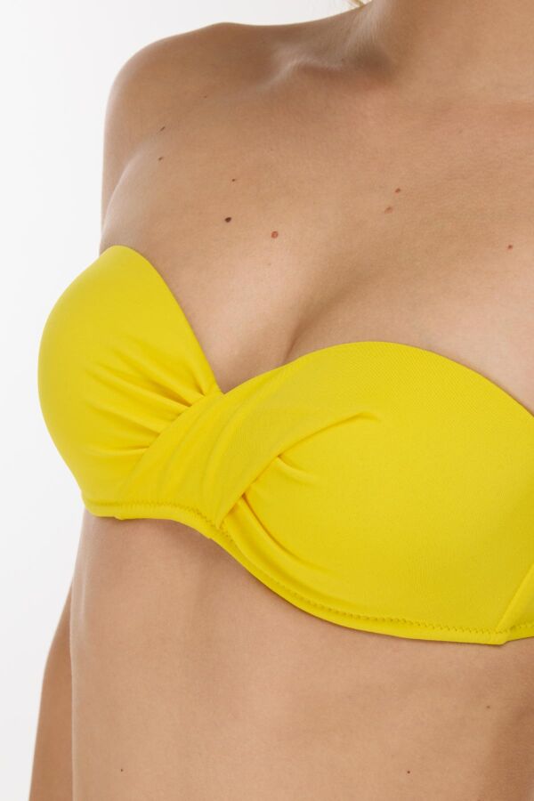 Ayyıldız 3404 Sarı Straplez Bikini Takımı - 3