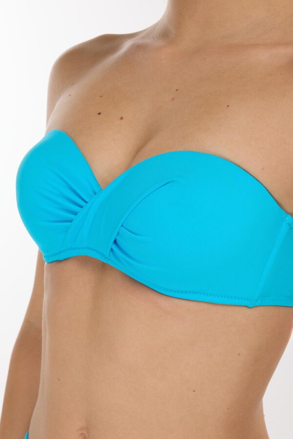 Ayyıldız 3404 Turkuaz Straplez Bikini Takımı - 2