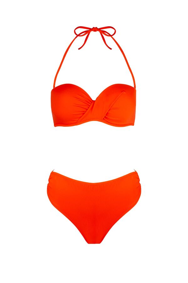Ayyıldız 3404 Turuncu Straplez Bikini Takımı - 5