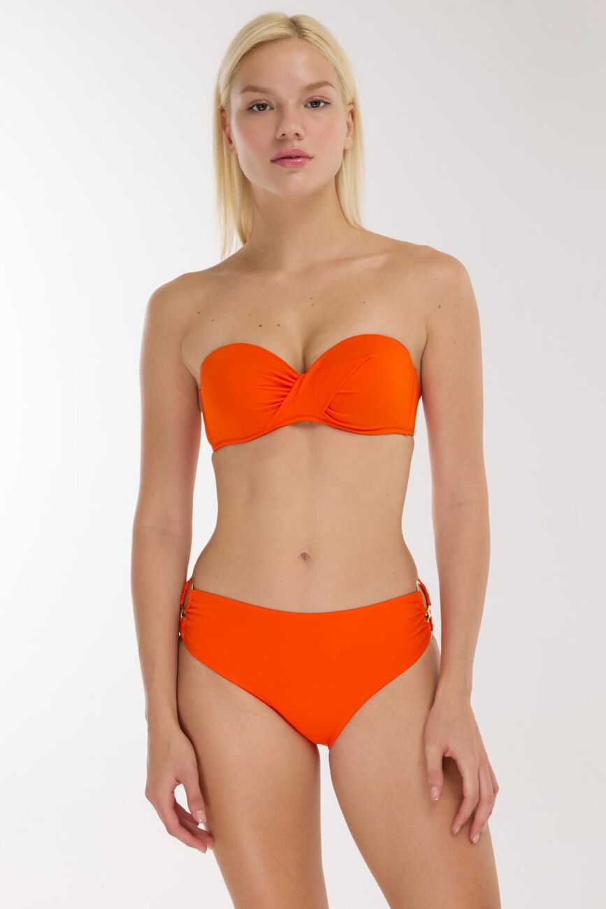 Ayyıldız 3404 Turuncu Straplez Bikini Takımı
