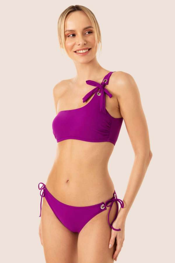 Ayyıldız 3405 Mor Tek Omuz Bikini Takımı - 1