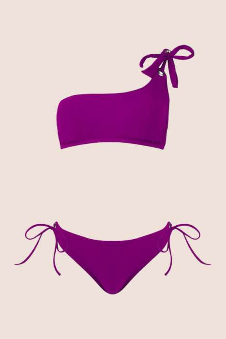 Ayyıldız 3405 Mor Tek Omuz Bikini Takımı - 4