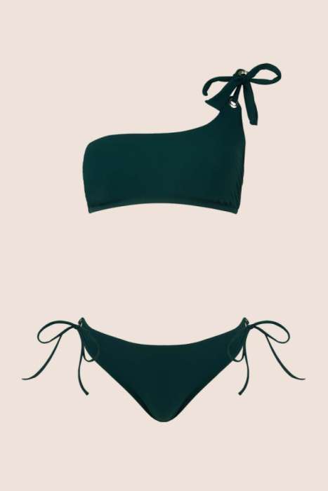 Ayyıldız 3405 Yeşil Tek Omuz Bikini Takımı - 4