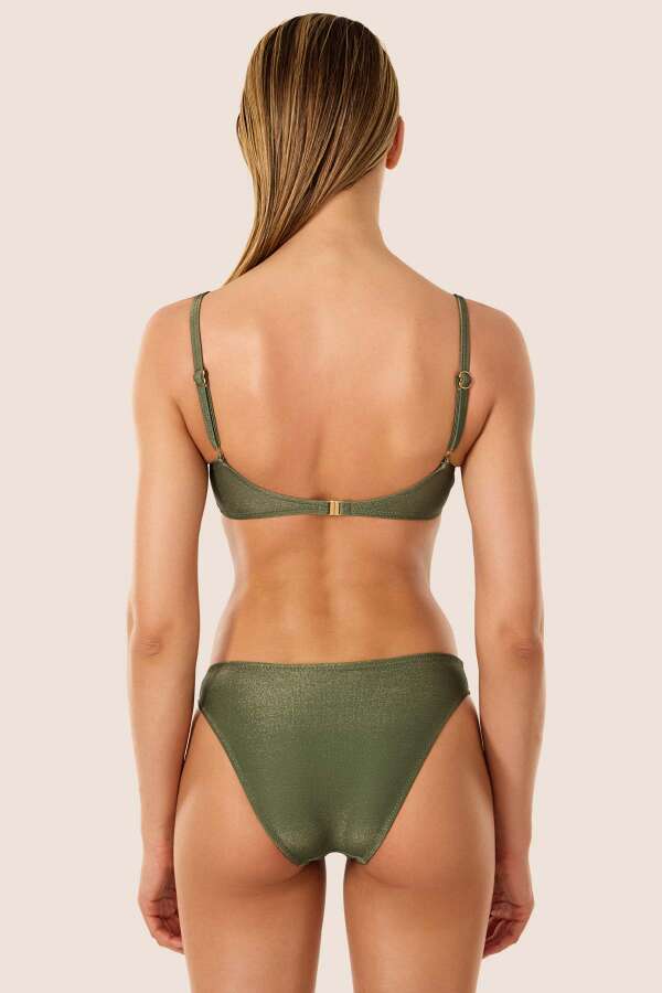 Ayyıldız 3409 Haki Simli Kaplı Bikini Takımı - 2
