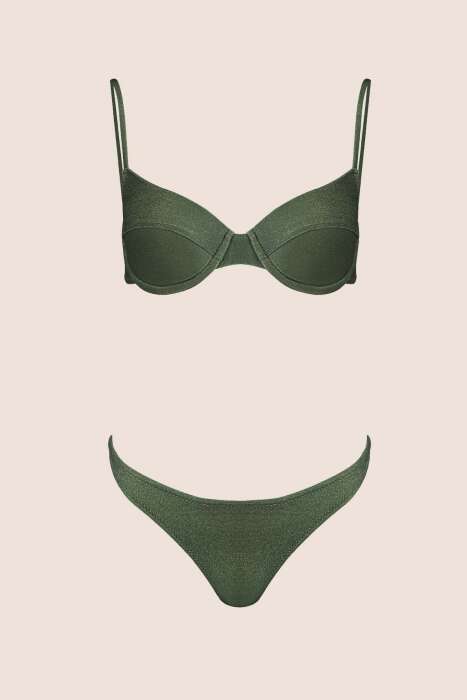 Ayyıldız 3409 Haki Simli Kaplı Bikini Takımı - 3