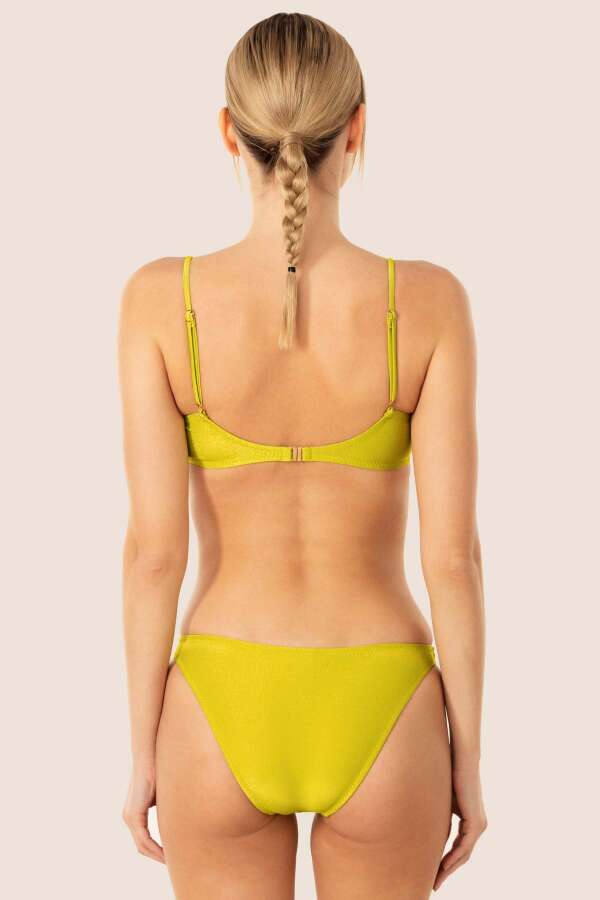 Ayyıldız 3409 Yeşil Simli Kaplı Bikini Takımı - 2