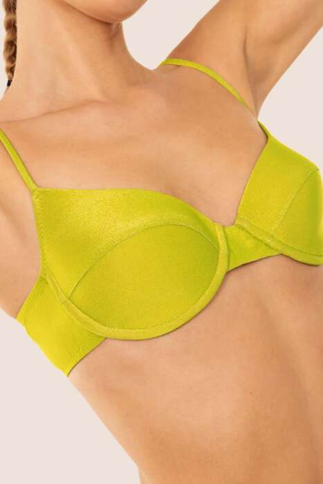 Ayyıldız 3409 Yeşil Simli Kaplı Bikini Takımı - 3