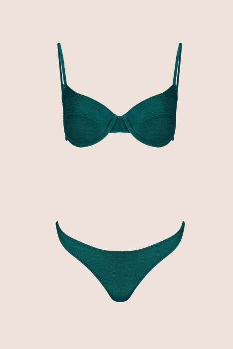 Ayyıldız 3409 Petrol Simli Kaplı Bikini Takımı - 4