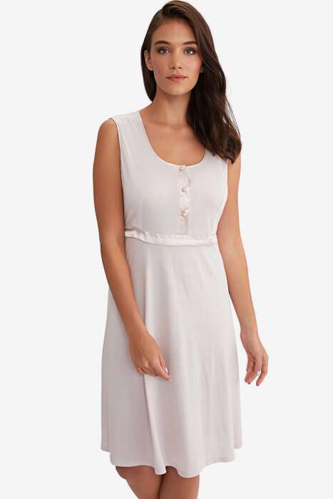 Ayyıldız 3415 Pudra Lohusa Gecelik Sabahlık Takım - AYYILDIZ (1)