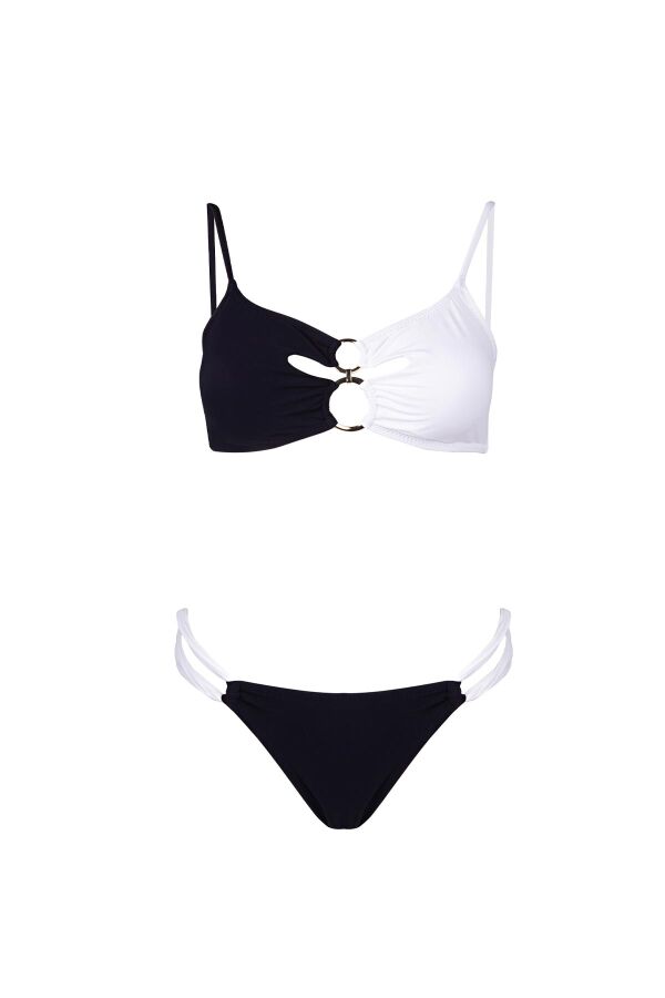 Ayyıldız 3418 Siyah Beyaz Bikini Takımı - 4