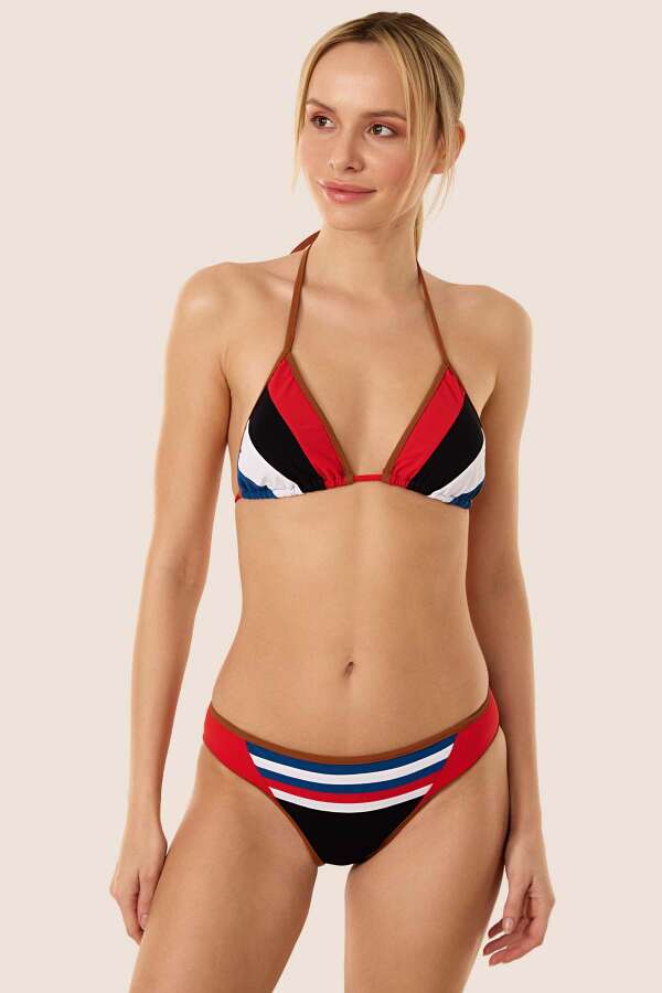 Ayyıldız 3420 Siyah Kırmızı Bikini Takımı - 1