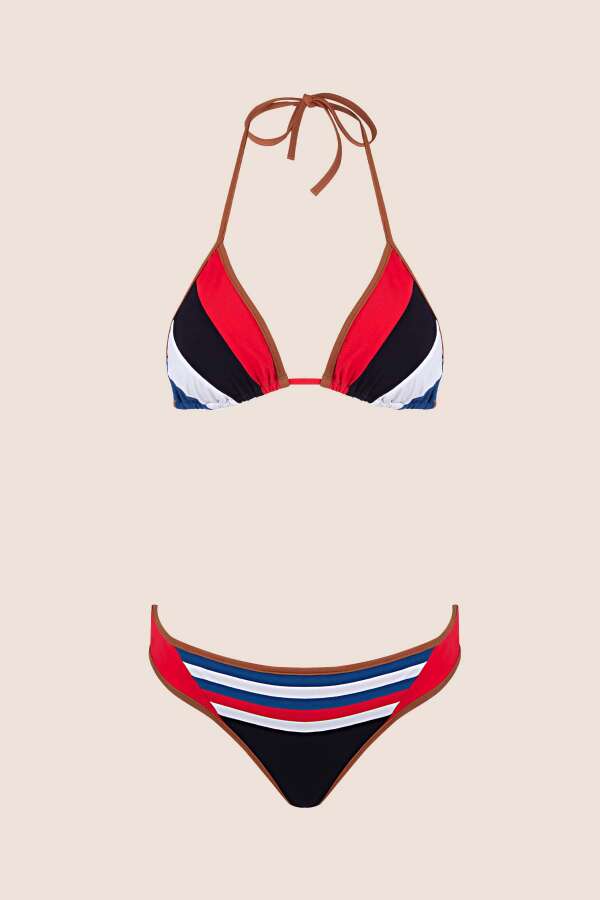 Ayyıldız 3420 Siyah Kırmızı Bikini Takımı - 3