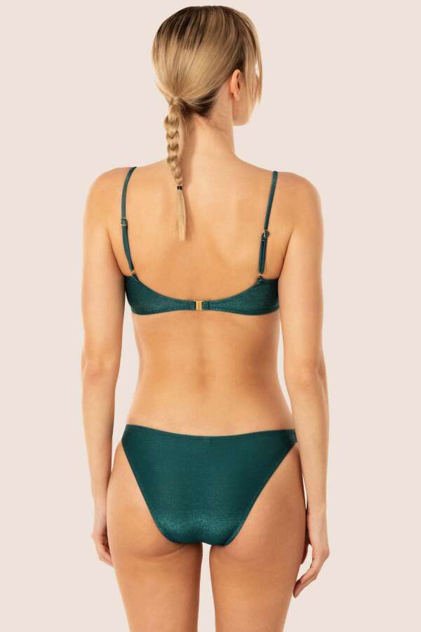 Ayyıldız 3424 Petrol Simli Kapsız Bikini Takımı - 2