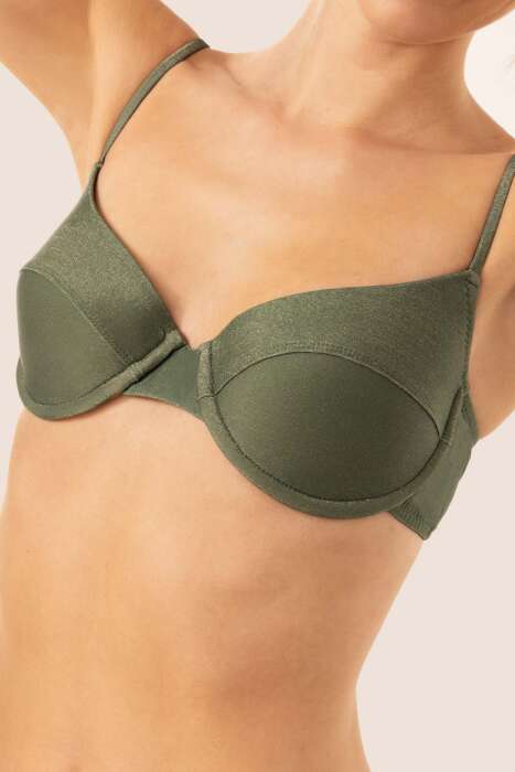 Ayyıldız 3424 Haki Simli Kapsız Bikini Takımı - 3