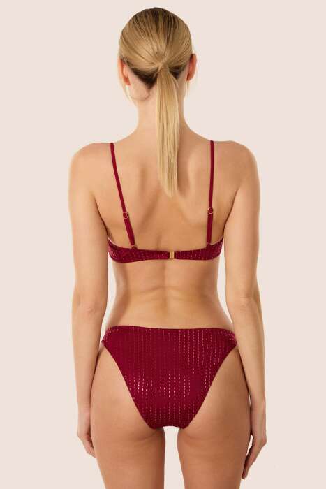 Ayyıldız 3506 Bordo Simli Bikini Takımı - AYYILDIZ (1)