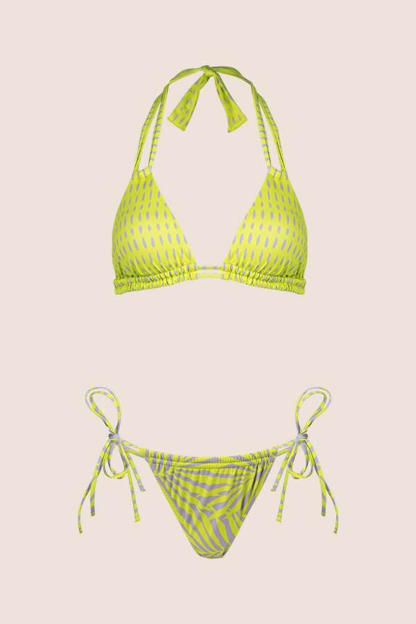 Ayyıldız 3520 Sarı Üçgen Bikini Takımı - 4