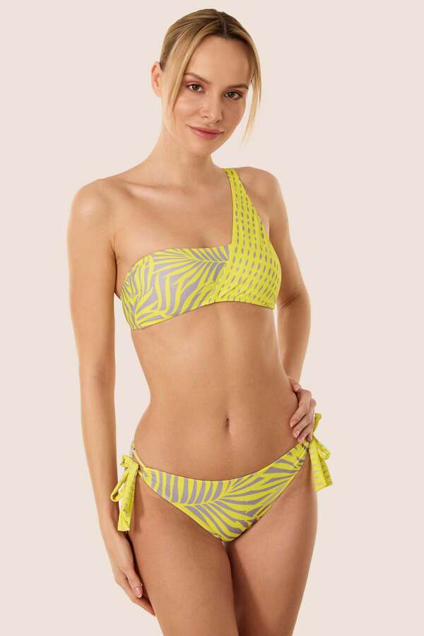 Ayyıldız 3530 Sarı Tek Omuz Bikini Takımı - 1