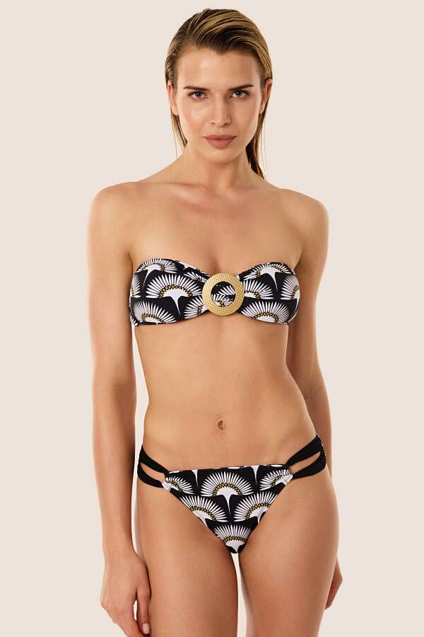 Ayyıldız 3544 Siyah Straplez Bikini Takımı - 1