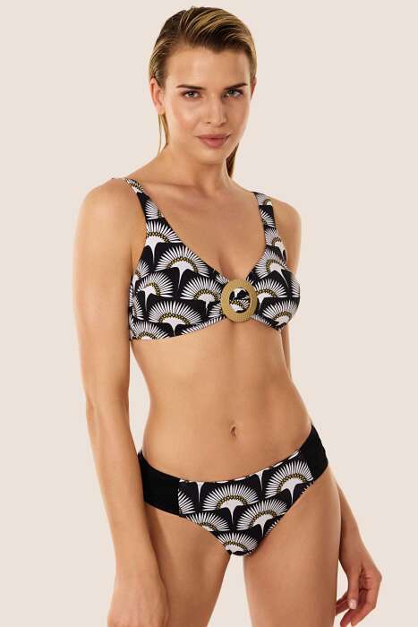 Ayyıldız 3545 Siyah Toparlayıcı Bikini Takımı - 1
