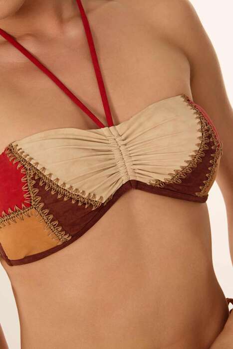 Ayyıldız 4664 Kiremit Nakış İşlemeli Bikini Takımı - 3