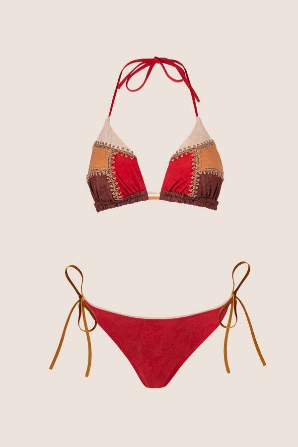 Ayyıldız 4666 Kiremit Nakış İşlemeli Bikini Takımı - 5