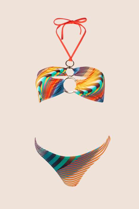 Ayyıldız 3556 Turuncu Straplez Bikini Takımı - 5