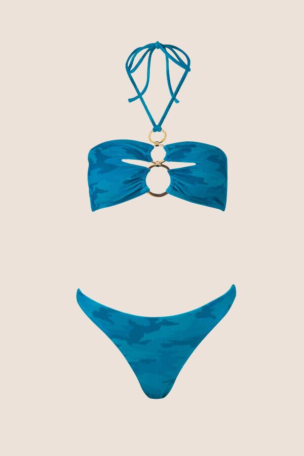 Ayyıldız 4657 Turkuaz Straplez Bikini Takımı - 5