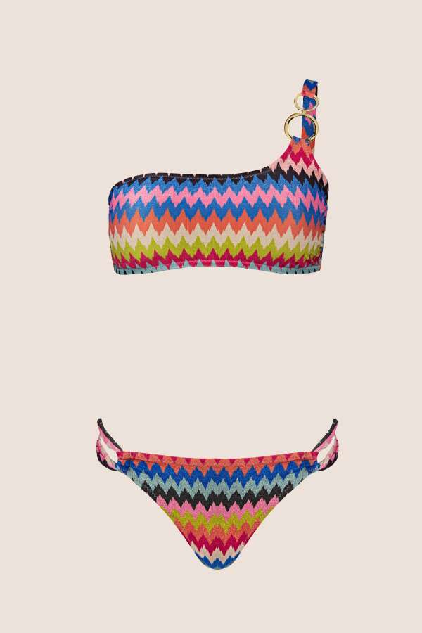 Ayyıldız 3559 Mavi Tek Omuz Bikini Takımı - 5